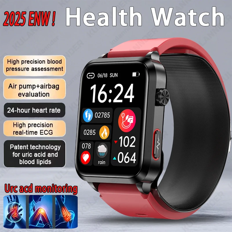 2025 New Air Pump ECG Smart Watch Men's Airbag Health Watch for