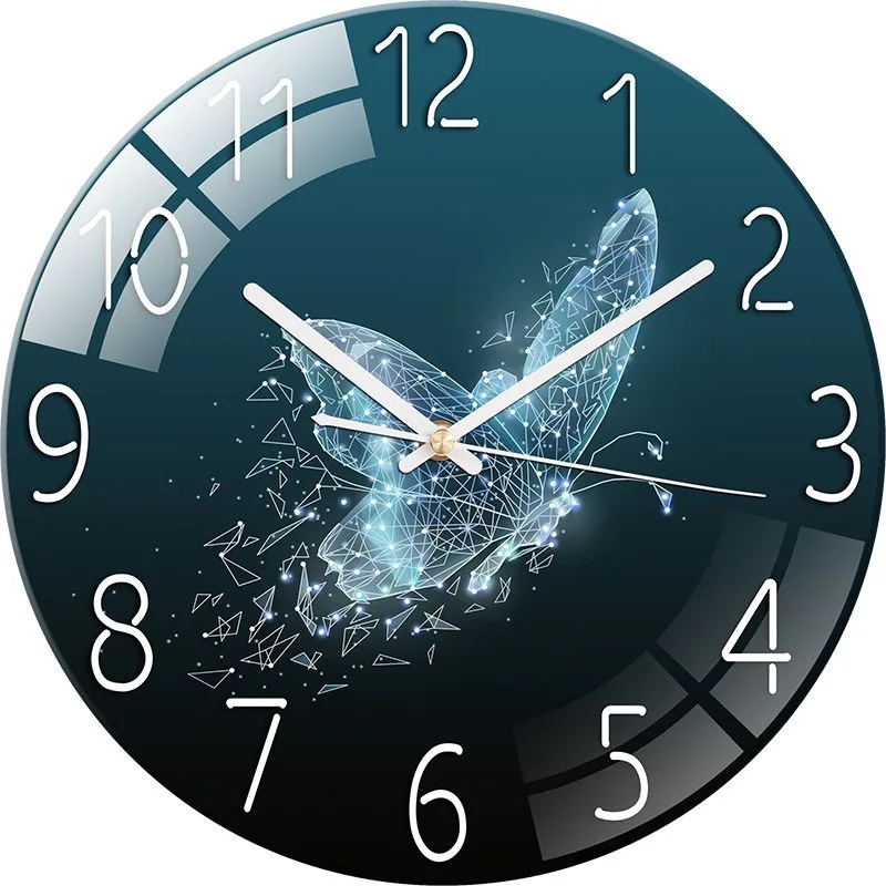 European Style Wall Clocks Living Room Free Perforated Clock Household Silent Bedroom Quartz Clock Digital Modern digital wall clock wall clock digital display clock
