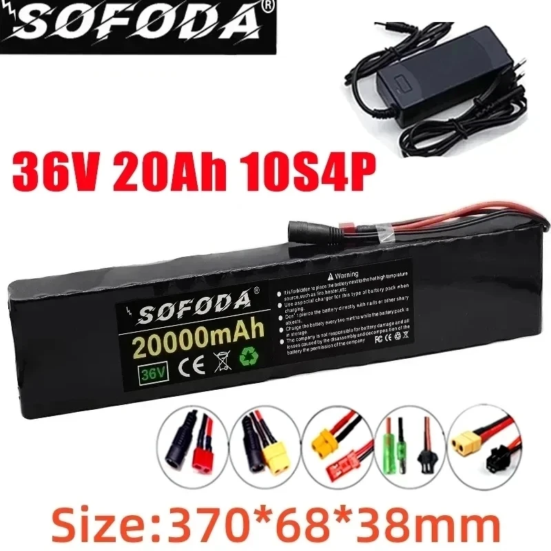 

36V 20Ah 10S4P With BMS Lithium Battery Pack 18650 for 800W 500W 450W 350W 250W Ebike Electric Car Bicycle Motor Scooter