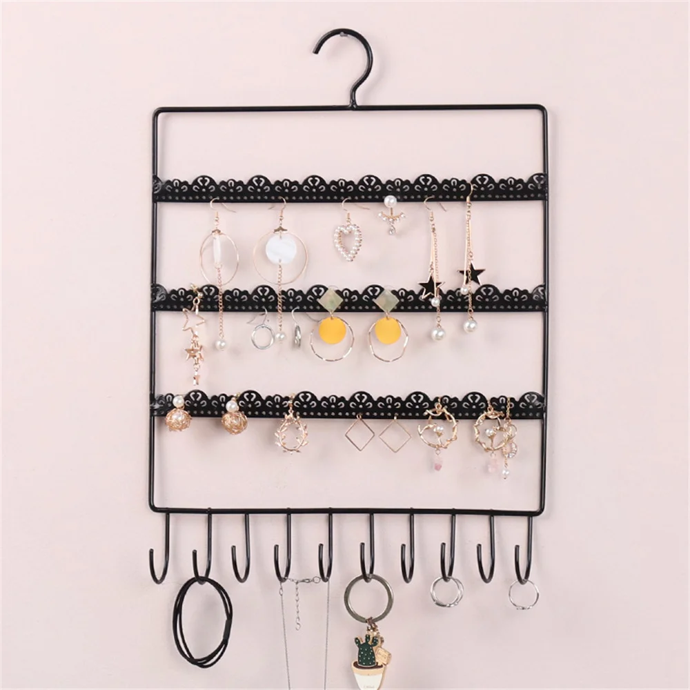 Wall Hanging Earring Jewelry Organizer Holder Necklace Earring