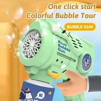 12 Hole Children's Astronaut Bubble Machine Fully Automatic Handheld Bubble Blowing Gun without Battery and Bubble Water 4