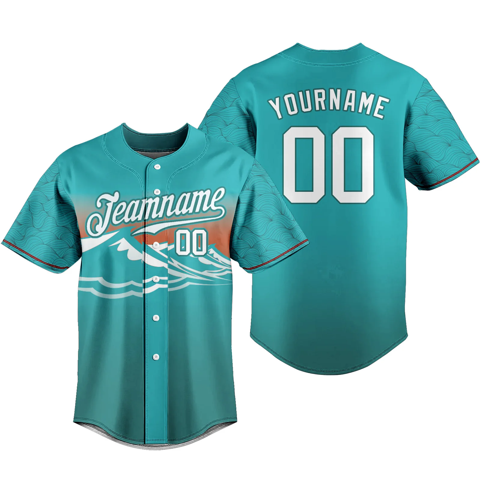 Baseball Jersey Full Buton Short Sleeve T-shirts Personalized Name Number Adult Kids Training Kits Men Women