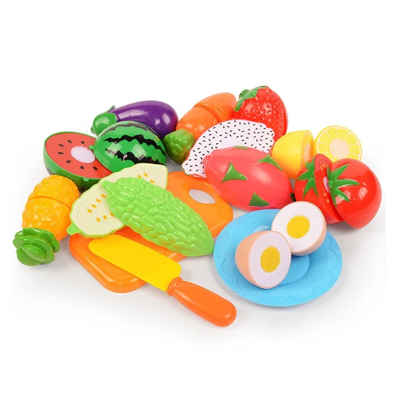 Role Play Educational Gift Baby Toy Pretend Play Food Set Fruits Vegetable Kitchen Playset for Kid's Gift Assembly Game educational toys kitchen toys pretend kitchen toys pretend food toys