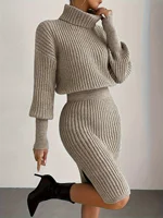 Turtleneck Pullover Dress – Cozy Fall/Winter