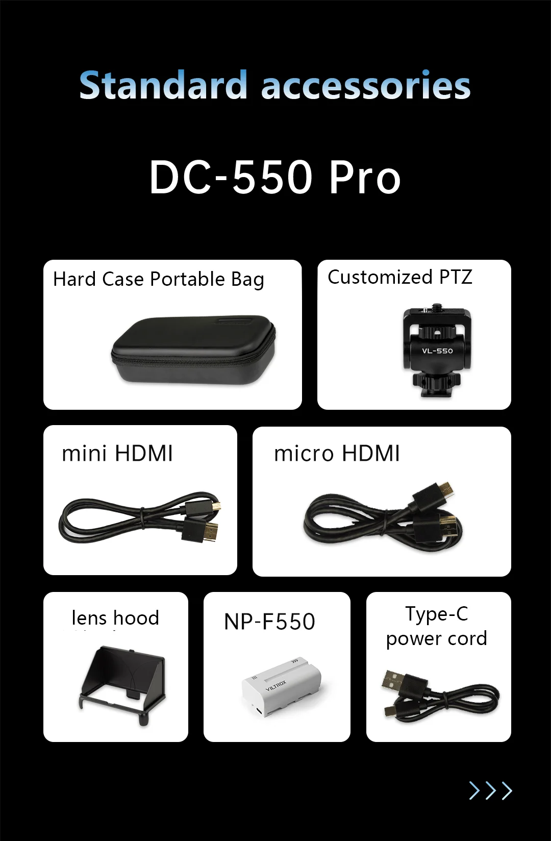 VILTROX-DC-550 liteタッチスクリーンフィールドモニター