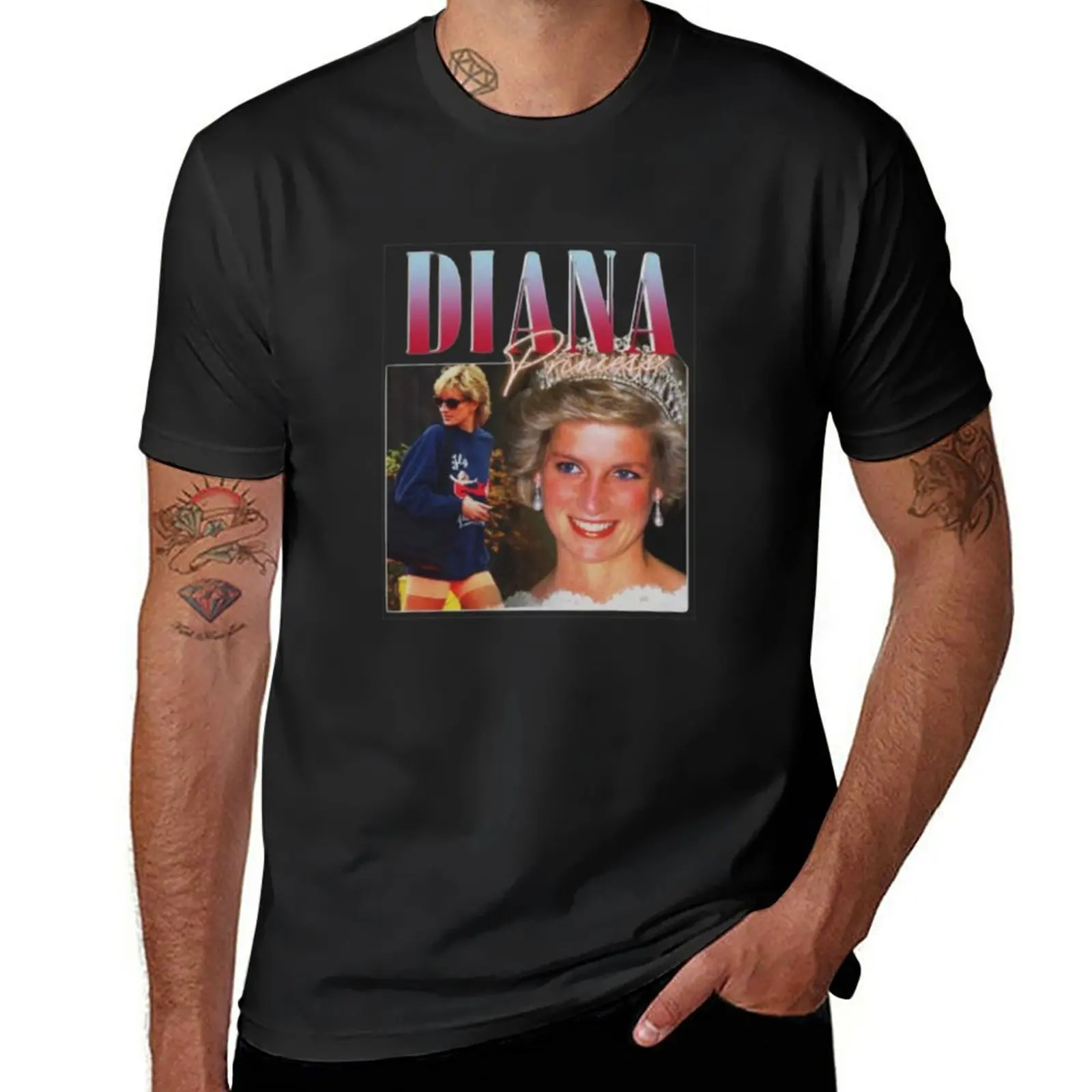 Princess Diana Rap Hip Hop Princess Diana 90S Retro Vintage T-Shirt Graphic T Shirt Cat Shirts Magliette In Cotone Da Uomo