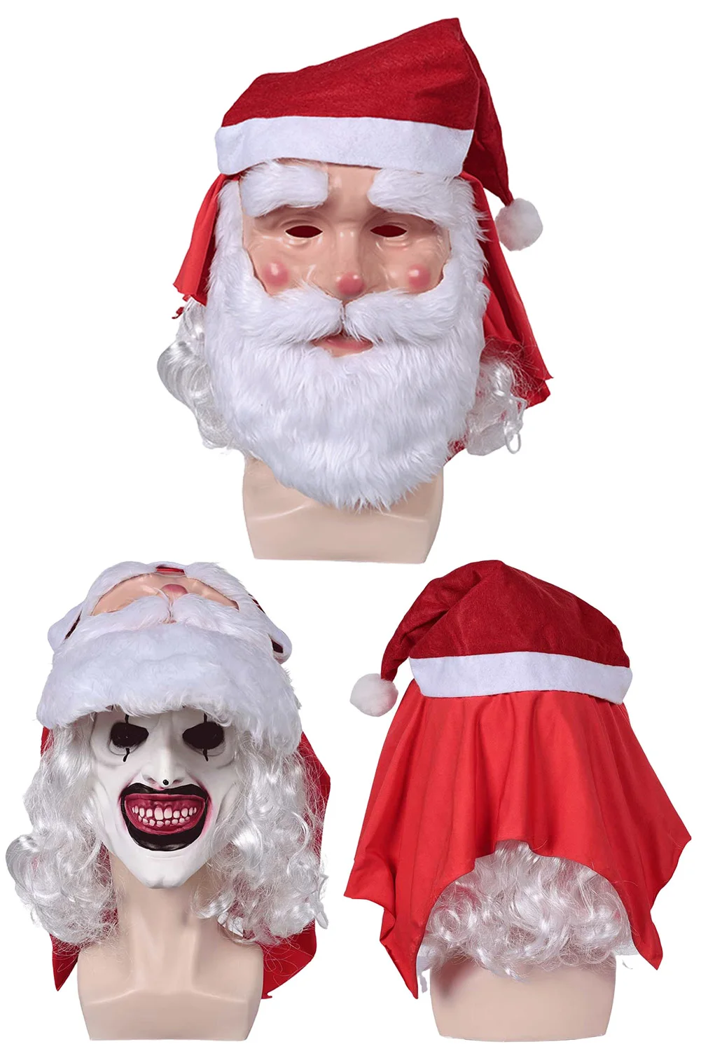 Ensemble de masque et chapeau du père Noël pour hommes, accessoires de costume  effrayant, art d'horreur, clown, film Terrifier 3, accessoire fantaisie,  cosplay nette, 2024 - AliExpress, image size:1001x1500