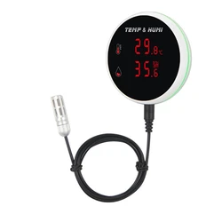 Intelligent Monitor Temperature And Humidity External Probe LCD Display Thermometer Hygrometer Remote Monitor Alarm US Plug