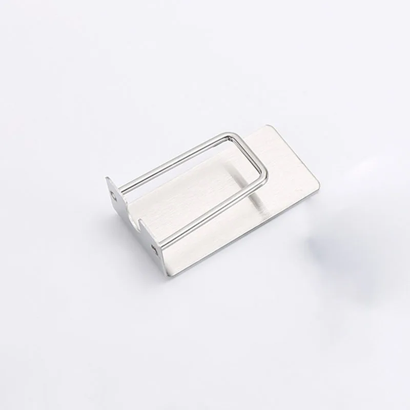 Silver Stainless Steel Toothbrush Holder Shaver Cup Wall Mount no drill Toothbrush Storage Rack Bathroom Accessories
