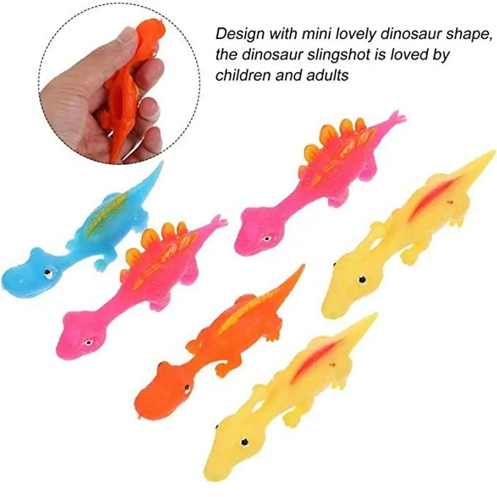 5-25PCS Catapult Launch Dinosaur Fun Tricky Slingshot Chick Practice Chicken Elastic Flying Finger Birds Sticky DecompressionToy