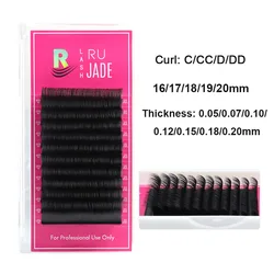 18mm 19mm 20mm Long Faux Eye Lash Extension maquiagem cilios for Professional Silk Natural Individual Eyelash Extension Supplier