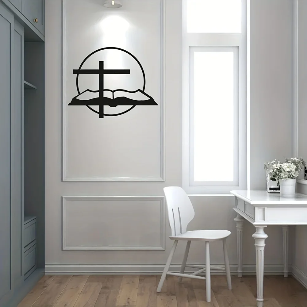 

Metal Wall Art Decor Wall Hanging Black Cross Plaque Wall Art Decoration Metal Crafts Cross Plaque Home Decor Gift