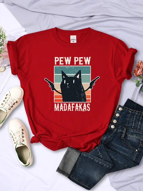 [최신|인기상품]맨투맨반팔티 => Pew Madafaks 여성 크루 넥 반팔 티셔츠: 스타일과 재미의 완벽한 조화 [ChinaNOW | 추천상품]