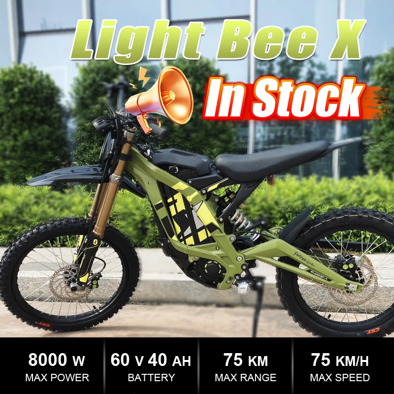 Bicicletta Elettrica da Montagna Light Bee X 2025 con Motore Brushless da 8000W, Batteria 60V 40AH e Freno a Disco Idraulico - immagine 5
