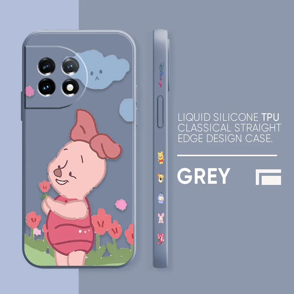 thumbnail image 1 of Case For Oneplus 5 6 9 9R 8 8T 7 7T A3 2 2V NORD 3 2 Lite Pro Simple Liquid Silicone Case Piglet Winnie the Pooh Bear, 1 of 5