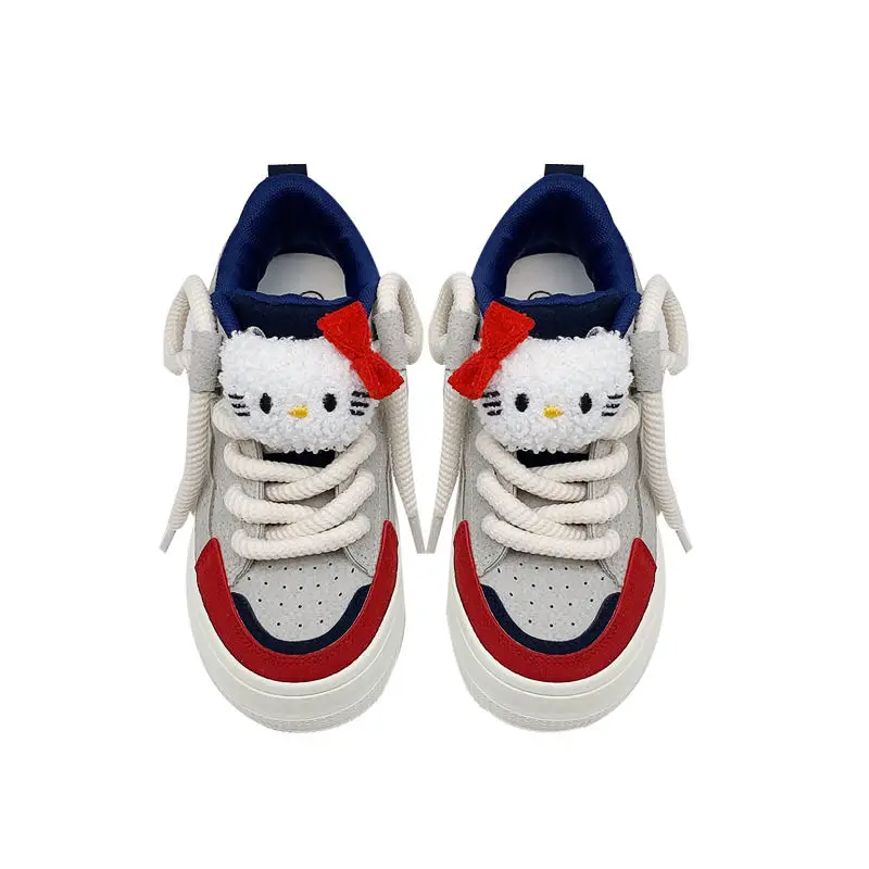 

TAKARA TOMY Kitty Thick Sole Little White Shoes Cute Women's 2023 Summer New Versatile Casual Board Shoes