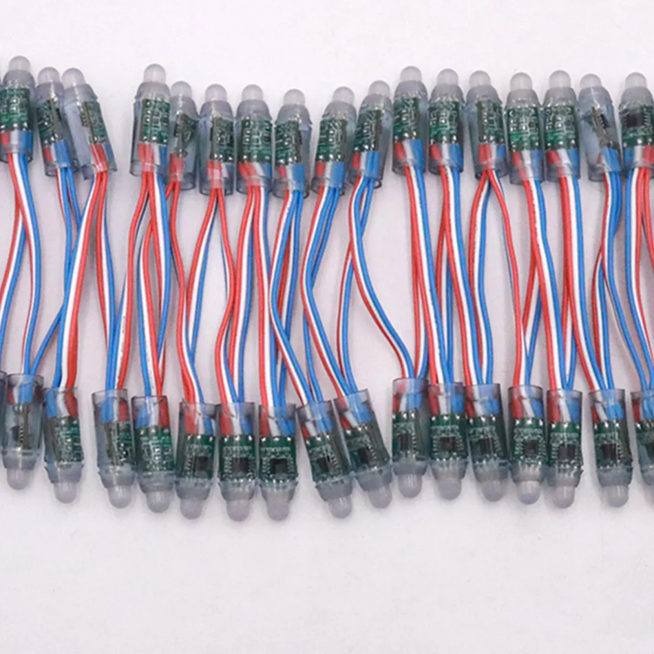 6m 50 Beads Full Color RGB WS2811 IC 12mm Pixels Digital Addressable 5V 12V Dream Color LED Modules IP68 Waterproof Light