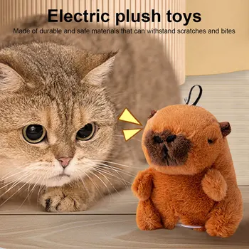 Interactive Cat Toys Kitten Chirping Bird Toy Electric Squeaky Simulation Bird Plush Cats Pets Teasing Toys for Pet Cats 1