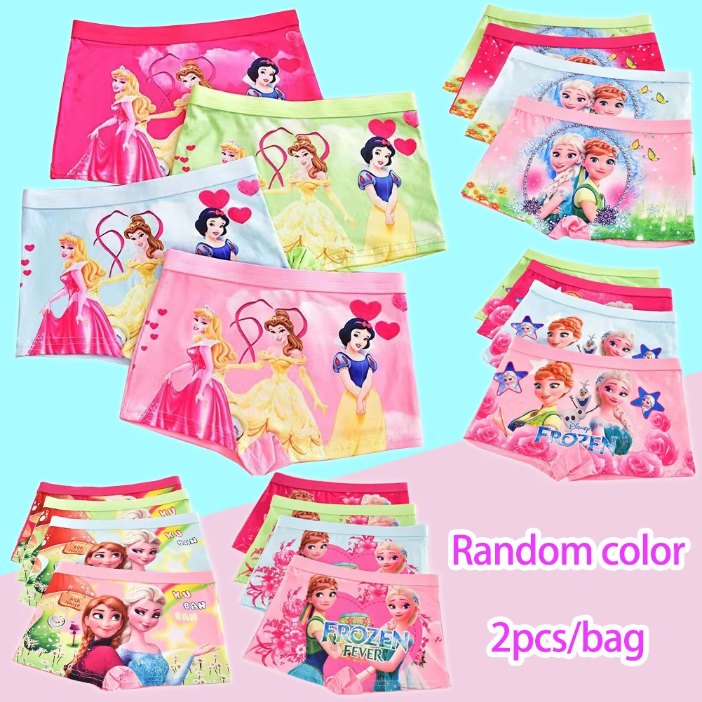 Girls Underwear 2pcs/Bag New Girl Underwear Anna Elsa princess Cartoon Children knickers Girl Underpants Kids Panties Panty Briefs 2-7Years