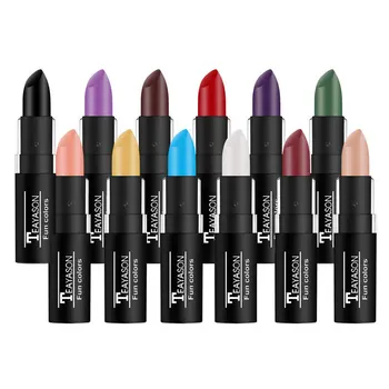 Dark Color Matte Lipstick For Party Waterproof Long Lasting Non Stick Cup Makeup For Women Korean Cosmetics Halloween