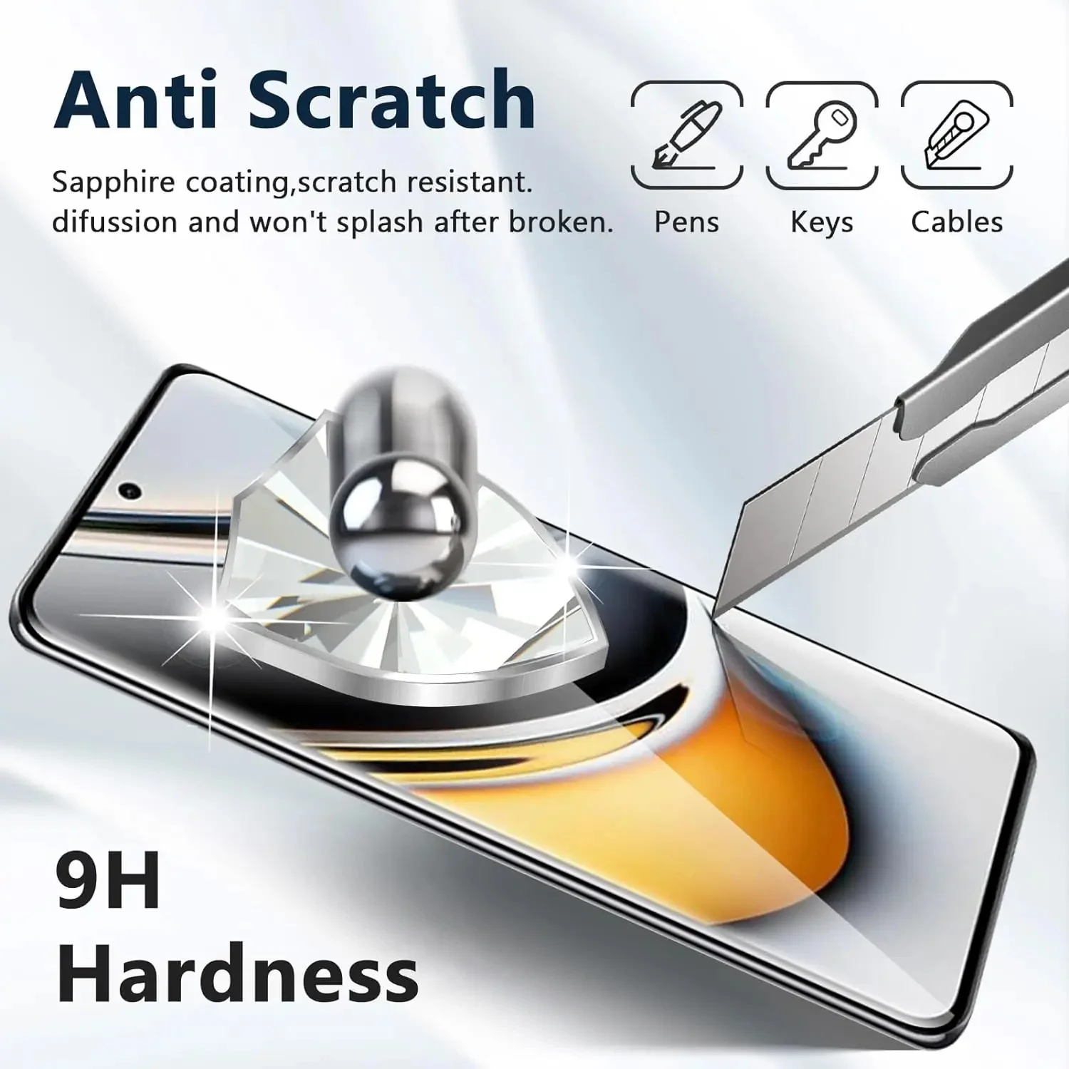 Premium Full Coverage Tempered Glass Screen Protector - 1/4 Pack
