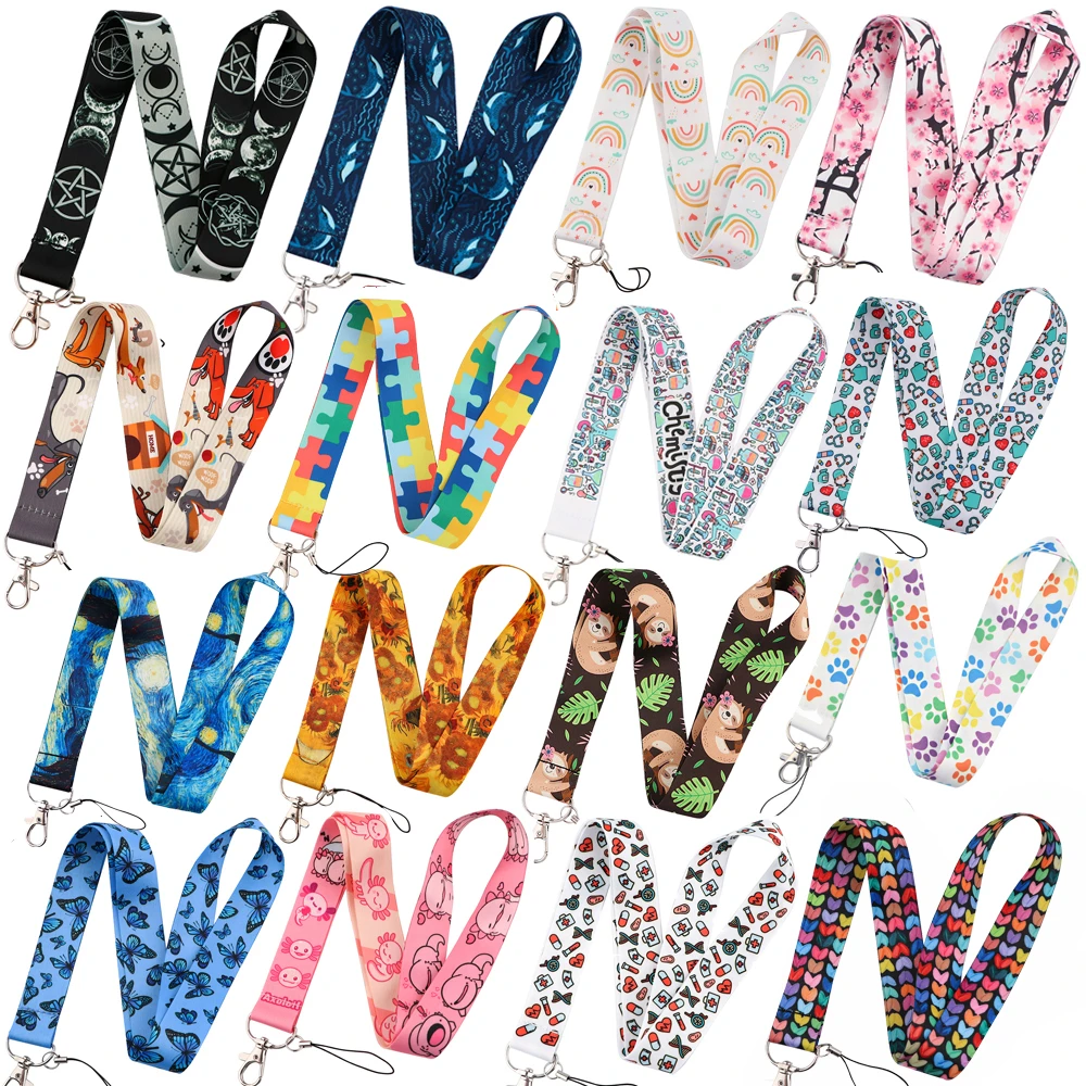 Cute Art Lanyard For Keys Chain Badge Holder Id Credit Card Pass Hang Rope  Lariat Mobile Phone Charm Accessories Gifts Wholesale - Key Chains -  AliExpress