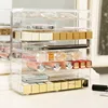 Large Capacity Makeup Organizer: Fits Eyeshadow Palette, Lipsticks, Powders, Blushes and Skincare Products in Clear Acrylic Box 3