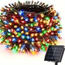 Solar - Powered Outdoor Fairy String Lights with 8 Modes, 104FT for Garden and Home Decor (Multicolor)