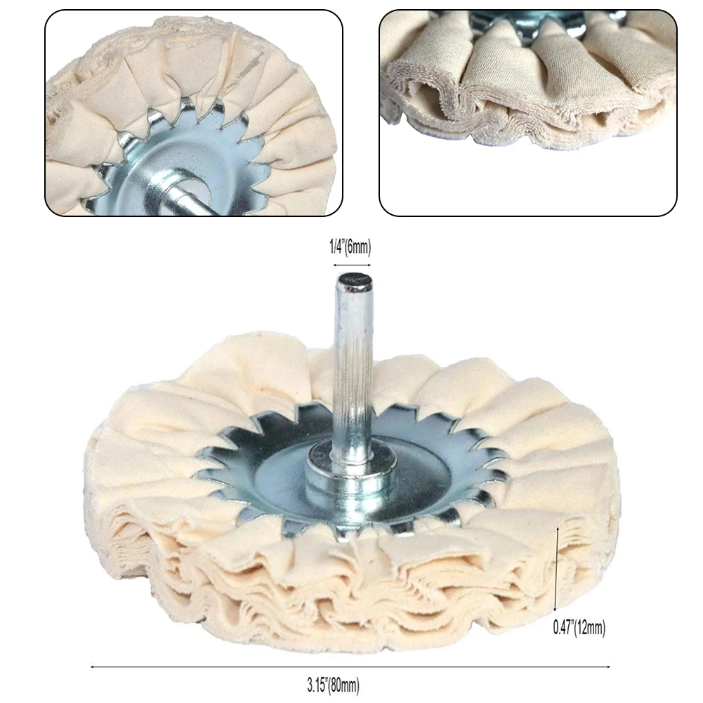 

Полировальный полировальный круг, хлопковая ткань для дыхательных путей, Запасные инструменты для металла, ювелирных изделий из нержавеющей стали, диаметр 80 мм, 1 шт.