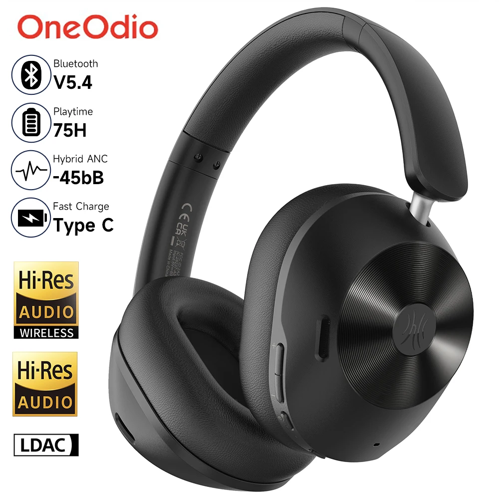 Oneodio A5 Bluetooth 5.4ヘッドホン 43dBハイブリッド