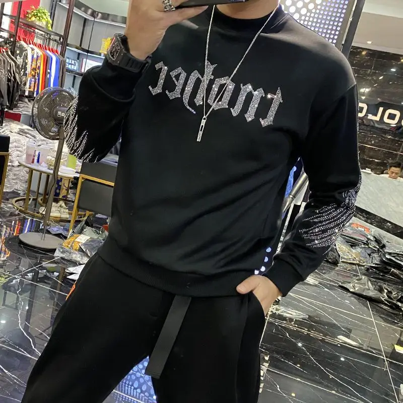 Pullover Sweatshirt Designer Rhinestone Men's tops plein ali new brand designer