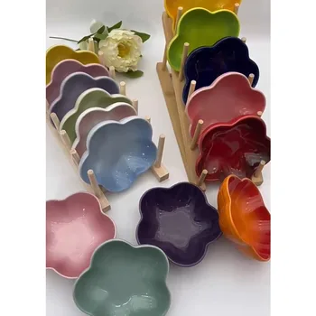 5" Floral Ceramic Dip Bowl 1