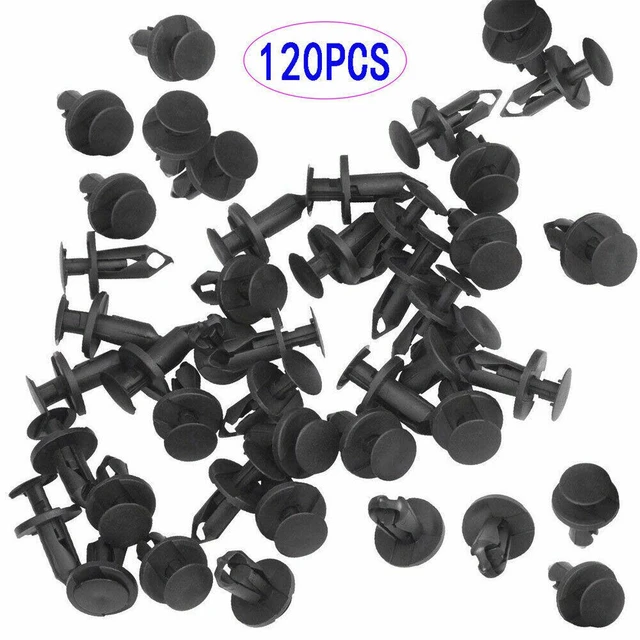 black push pins bumper fender flare fastener rivet clips For Ford