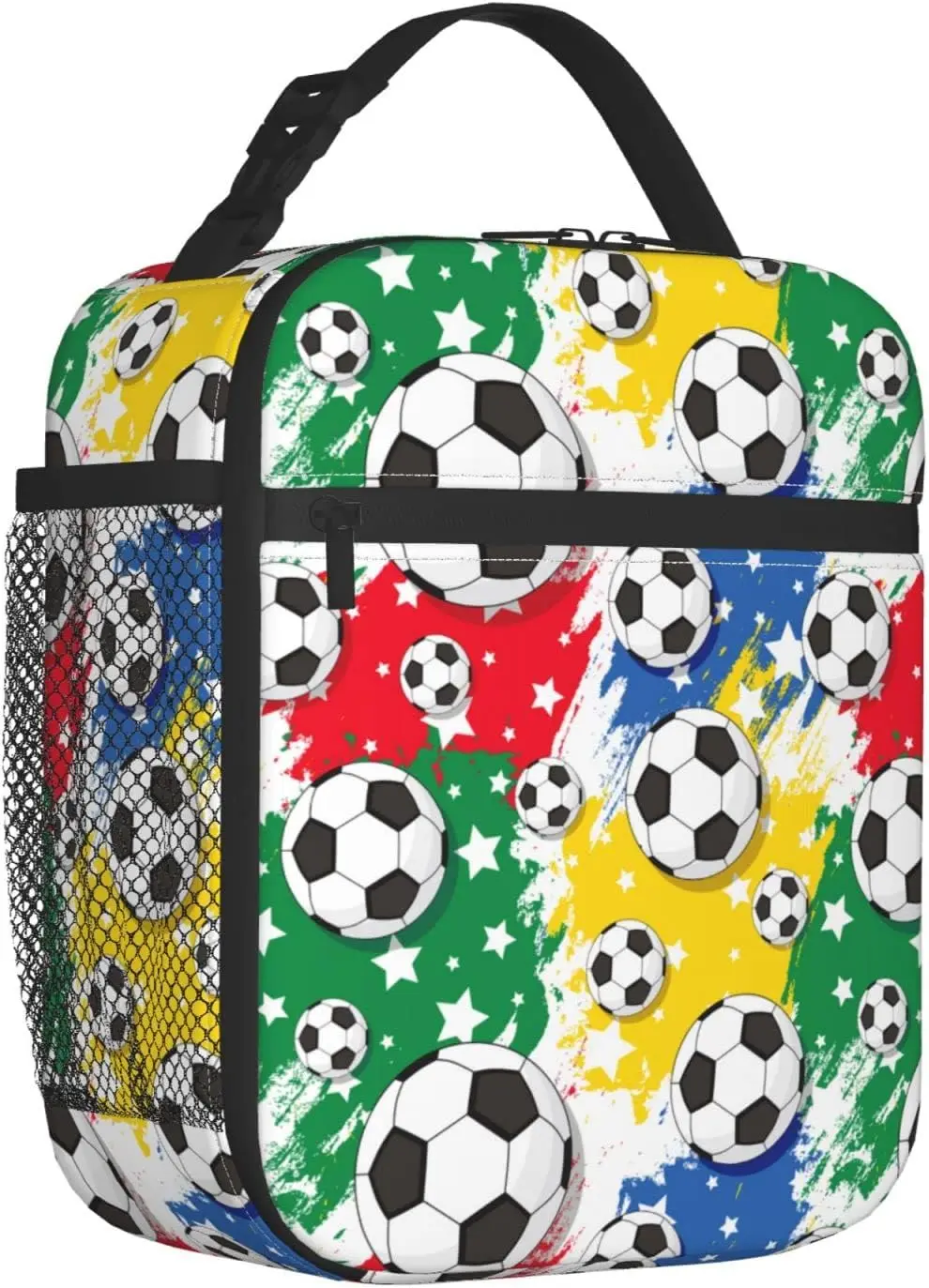 

Soccer Lunch Bag for Women Men Teens Kids Leakproof Cooler Tote Bags Reusable Insulated Lunch Box for Work School Picnic Travel