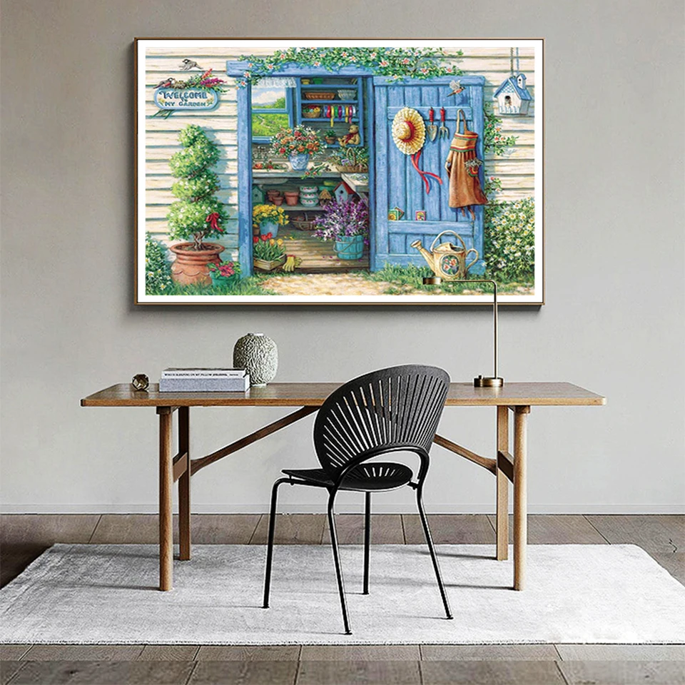 5D DIY Diamond Painting Landscape House Rhinestone Art Picture Full Square/Round Diamond Embroidery Mosaic Home Decoration Gift diamond painting diamond art painting kit diamond painting set