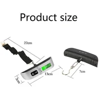 50kg/110lb Portable Digital Luggage Weight Scale LCD Display Pocket Electronic Suitcase Travel Scale Balance Baggage Weight Tool