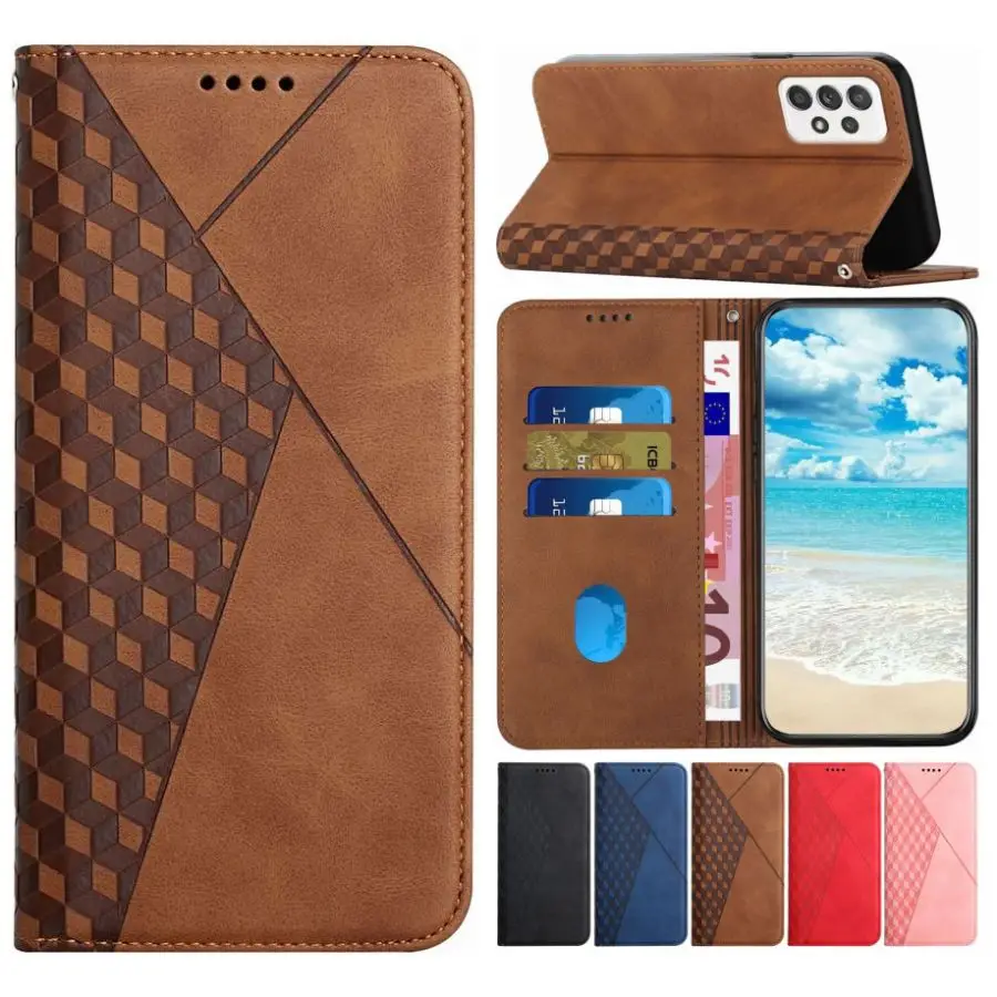 SEAHAI Cover per Motorola Edge 30 Neo/Edge 30 Lite, Ultra Sottile Custodia Premium Pelle Portafoglio Kickstand Slot per Schede [RFID Blocking] TPU Antiurto Flip Cover Libro - Rosso