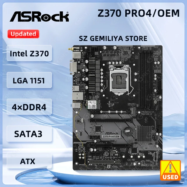 Intel Z370 Asrock Z370 Pro4 Ram ASRock Z370 PRO4/OEM