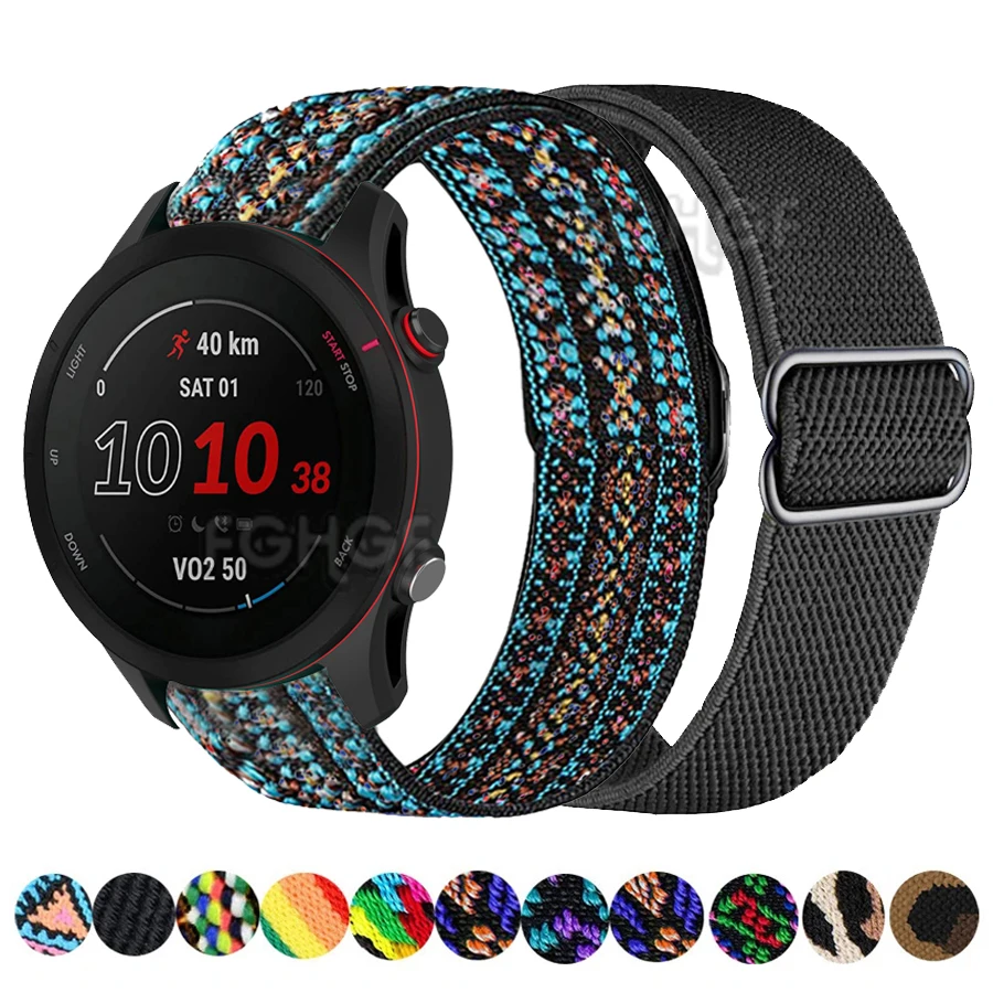 Cinturino In Nylon Elastico Per Garmin Vivoactive 4S 4 3 Forerunner 245 255S 265 Venu Plus 2 Sq Cinturino Cinturino Cinturino Cinturino Correa
