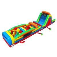 2024 Popular Amusement Park Equipment Inflatable Water Slides Outdoor Kids Adult Party Inflatable Obstacle Course