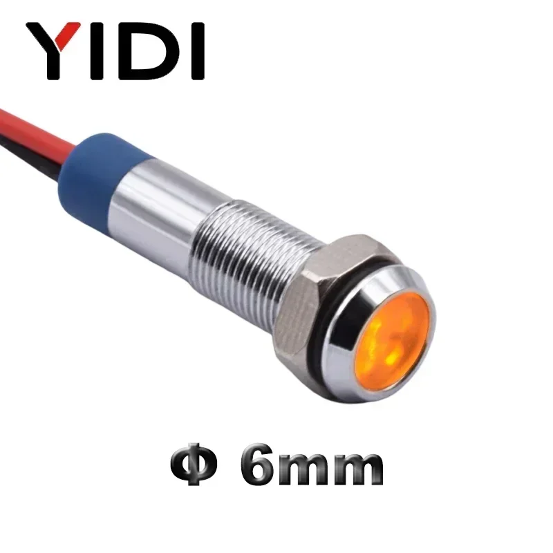 yidi led lampada indicadora de metal para motocicleta 01