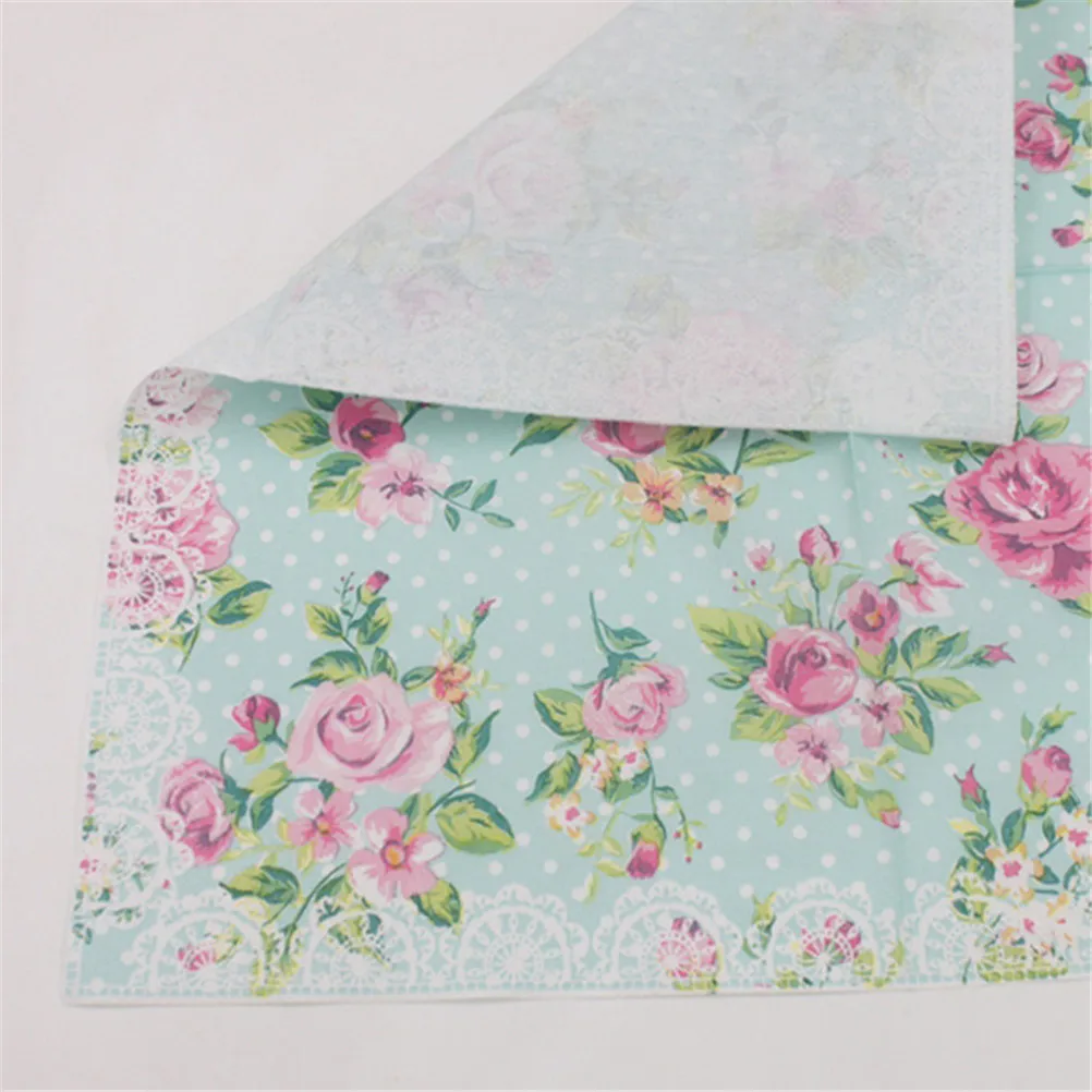 Color Printing Paper Napkins 20 Pcs Rose Wedding Party Table Decoration Disposable Tableware paper napkins tissue paper decoration