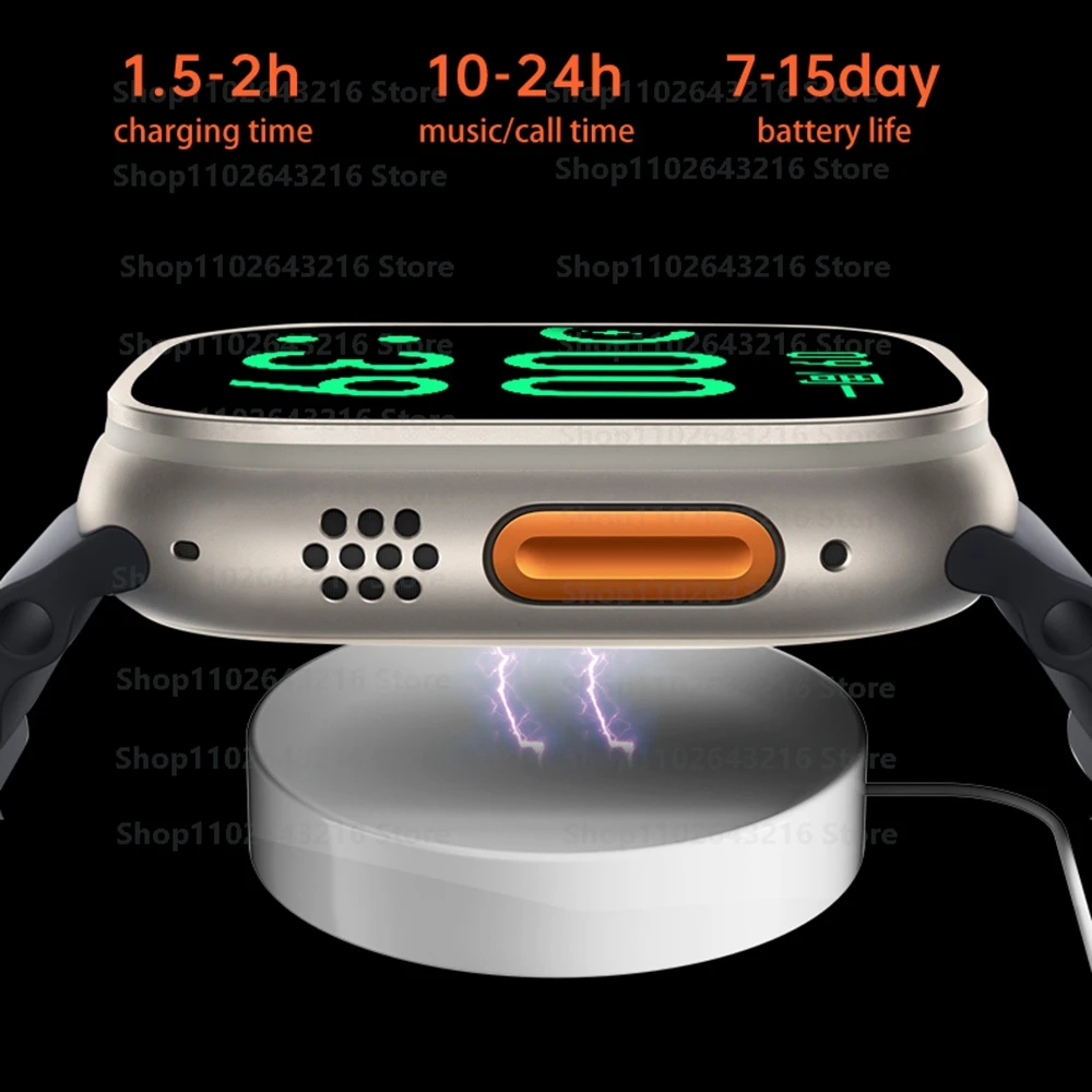 2024 Ʈ ġ 9   , ECG NFC  , Ƹ ũ,  ,  450Mah, , 49mm, 2.19 ġ, ǰ