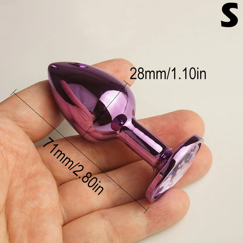 Jewel Anus Butt Plugs Sex Toy Anal Training Trainer,Analplug Buttplug Butplug with Crystal Diamond Base,Prostate Massage