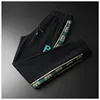 Minglu Letter Zipper Embroidery Men's Sets Luxury Spring Autumn Male Sweatshirts Elastic Waist Sport Casual Man Tracksuits 3XL 4