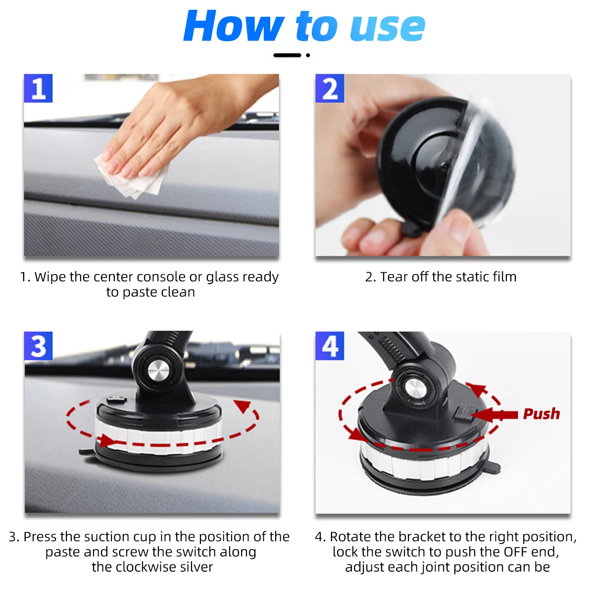 Car Phone Holder Universal Large Truck Extended Suction Cup Type Fixed Shockproof Mobile Phone Stand GPS Navigation Sucker