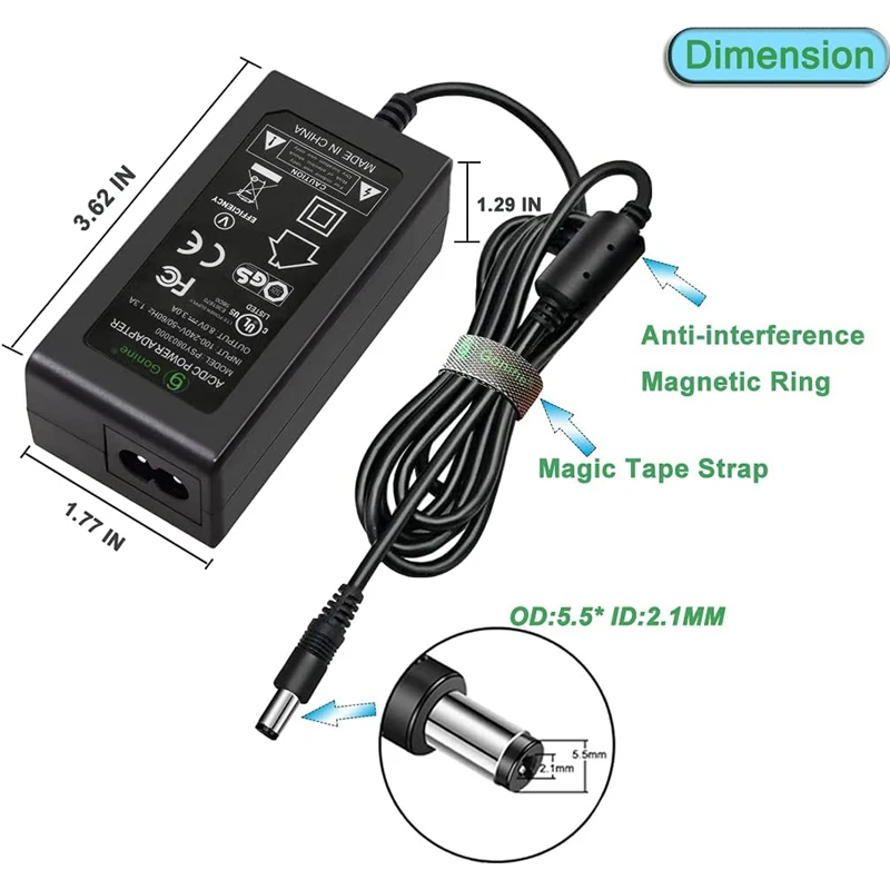 Gonina Ack-e6 ac Adaptador de Alimentação dc Acoplador Carregador Lp-e6 Manequim Bateria Kit para Canon Eos 70d 7d 60d 6d 5d Mark ii Iii Câmeras - Image 2