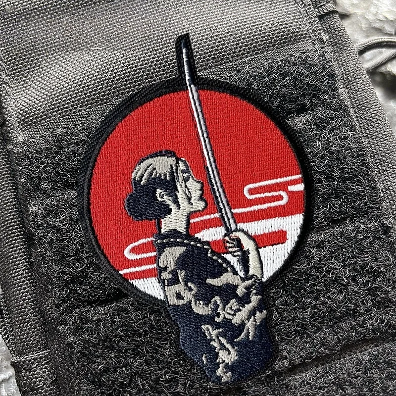 Japanese Kanji Angel Tenshi Symbol Badge Embroidered Iron On Sew On...