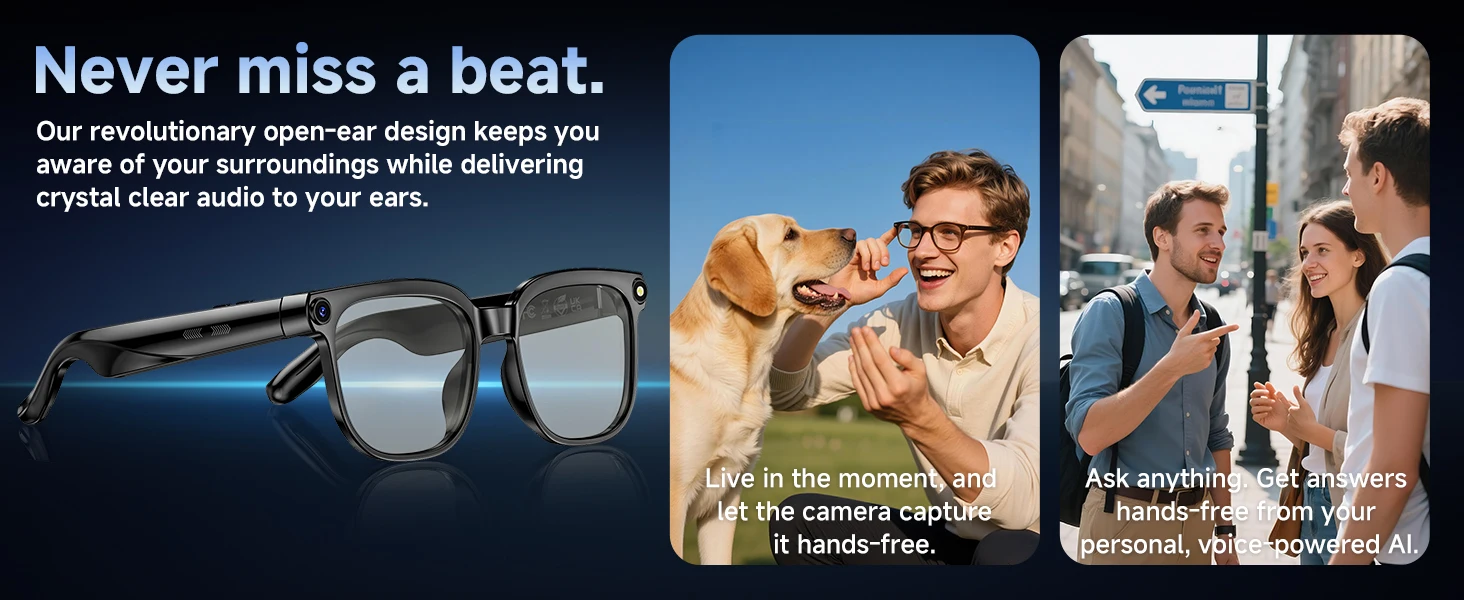 Smart Brille Mit Ki Sprachübersetzung Und Videoaufnahmefunktion_voghion.com