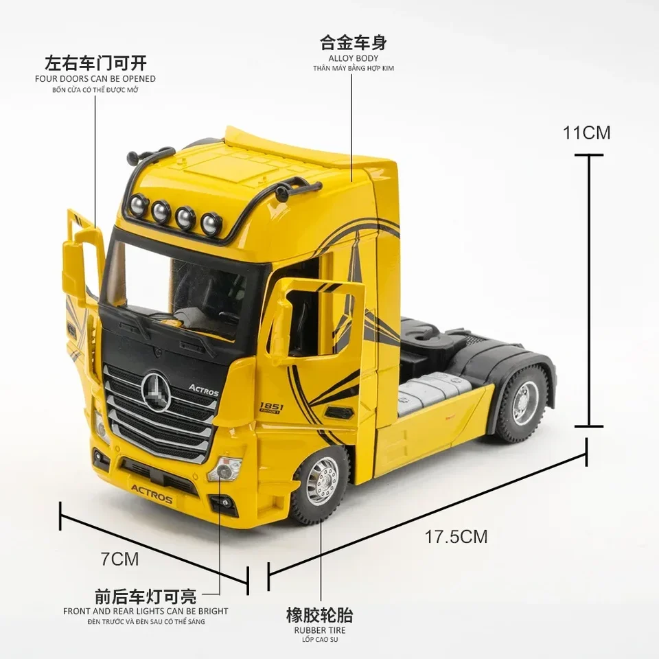 Mercedes-Benz Actros LBWK ミニカー Mercedes Benz Actros RHD (Right Hand Drive) with Trailer and